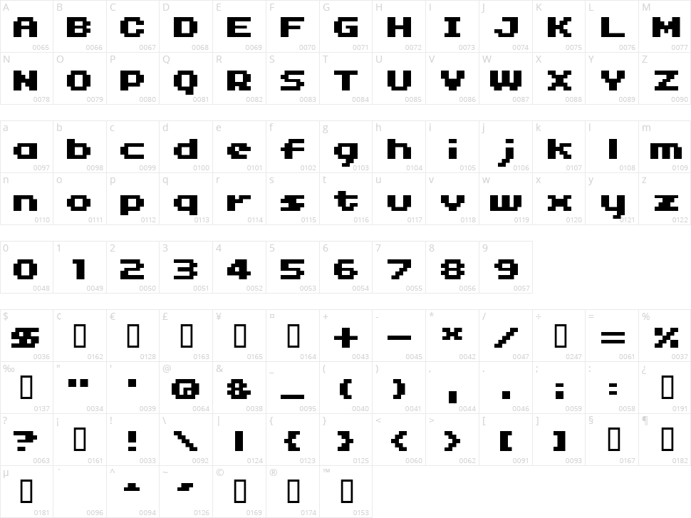 04b_11 Character Map