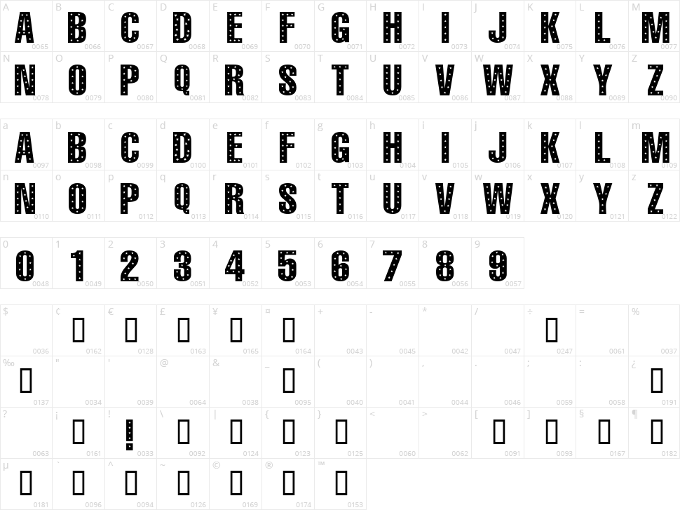 101! Star Studded Character Map