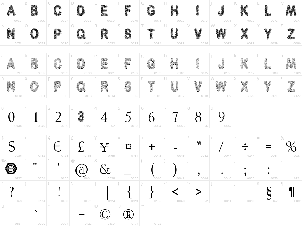 3D Cubes Character Map