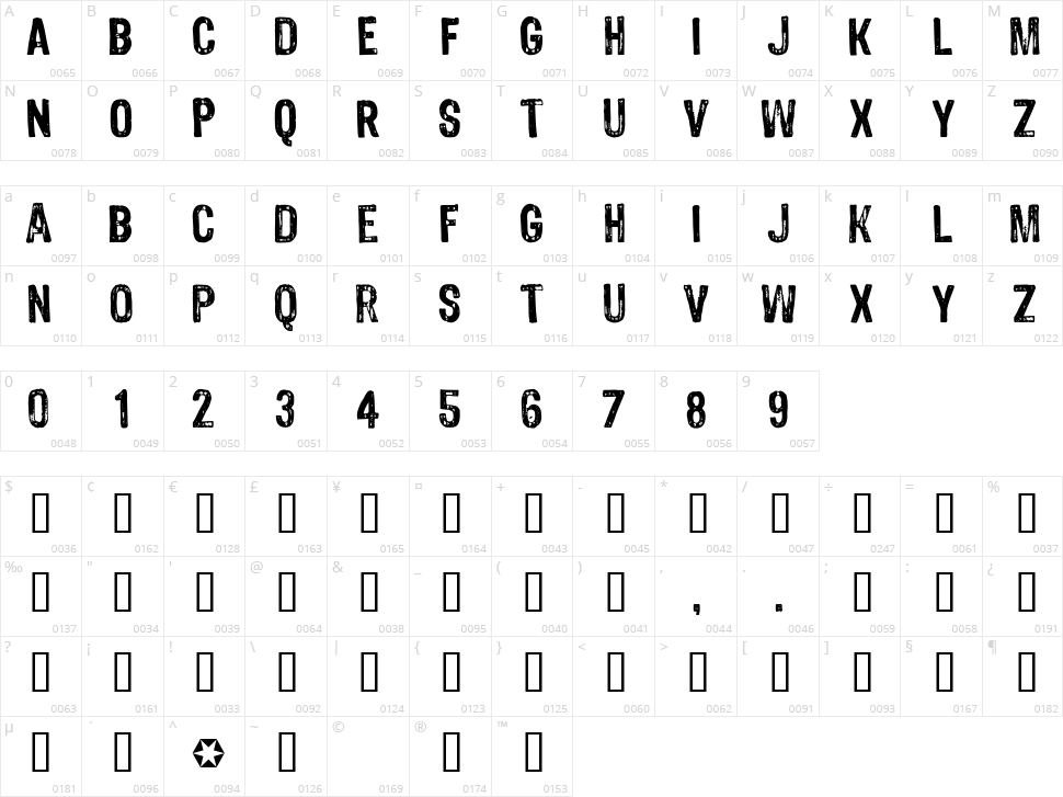 4990810 Character Map