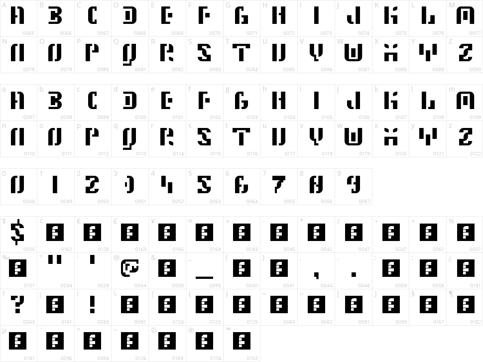 5 Space Station Character Map