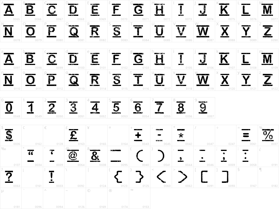 Top Secret Character Map
