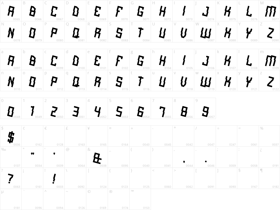 A lot of love Character Map