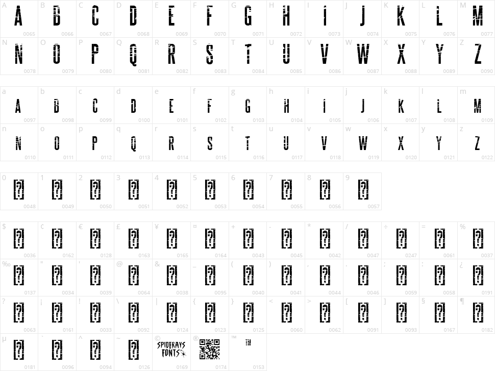 Alcatraz Character Map
