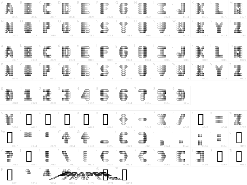 A.M.P. Character Map