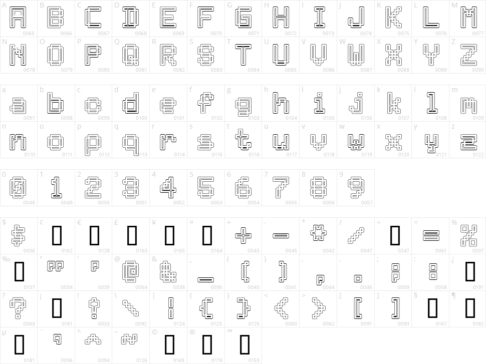 Archway Character Map