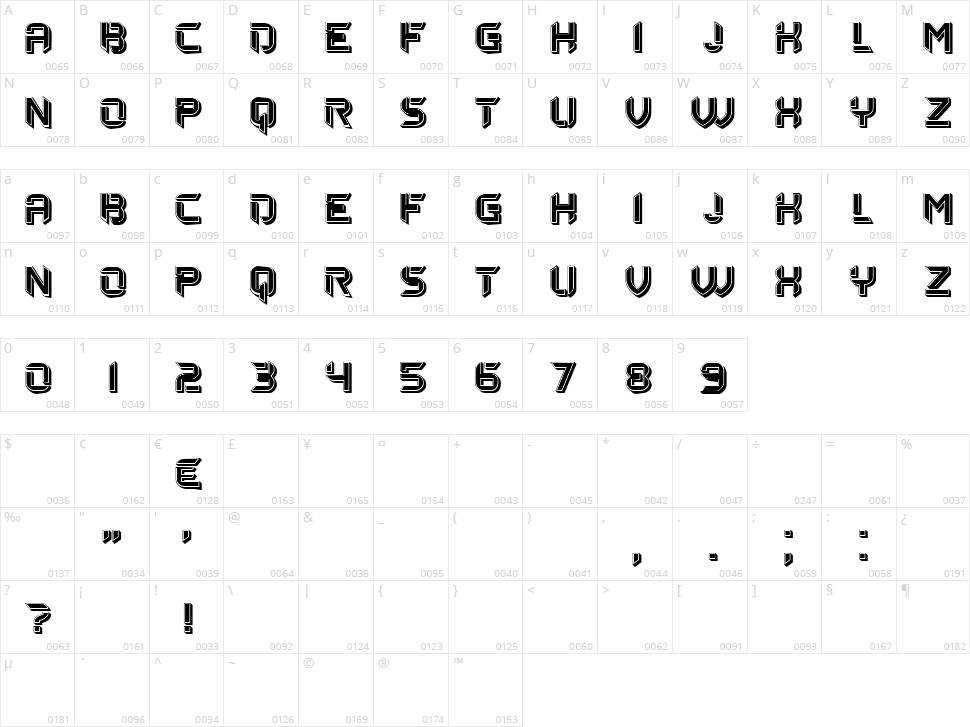 Arredamento Character Map