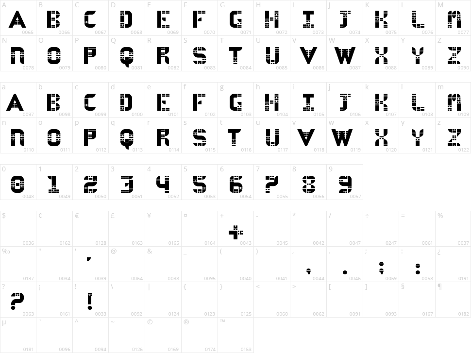 As-Velasca Character Map
