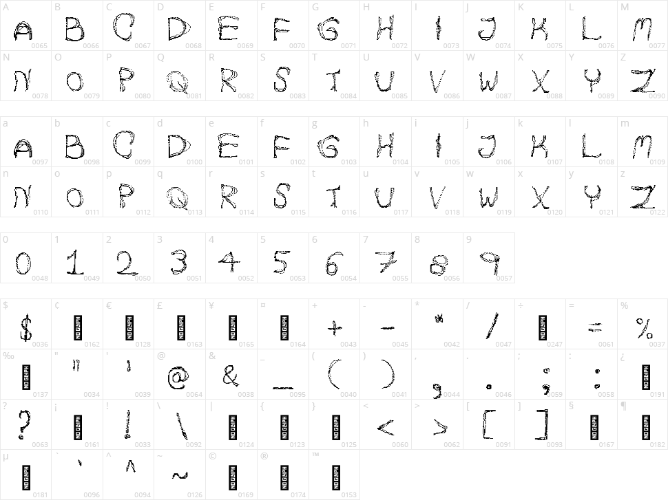 Autumn Pixels Character Map
