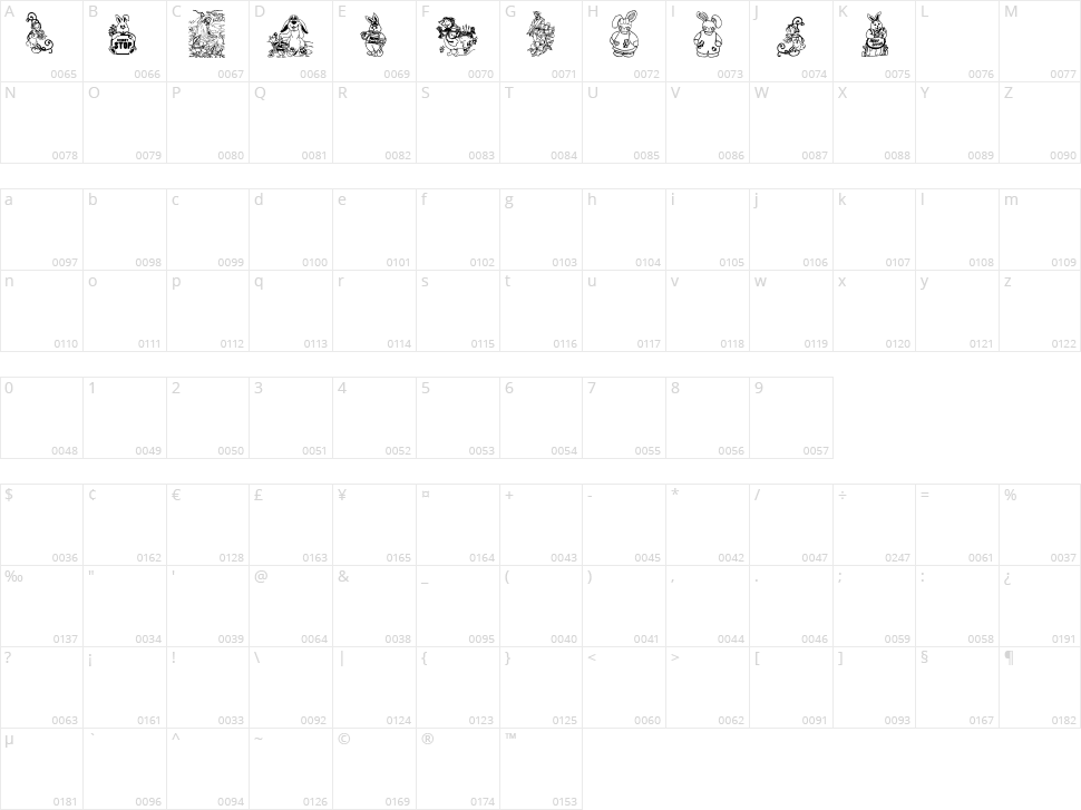 Baby's Breath Easter Character Map