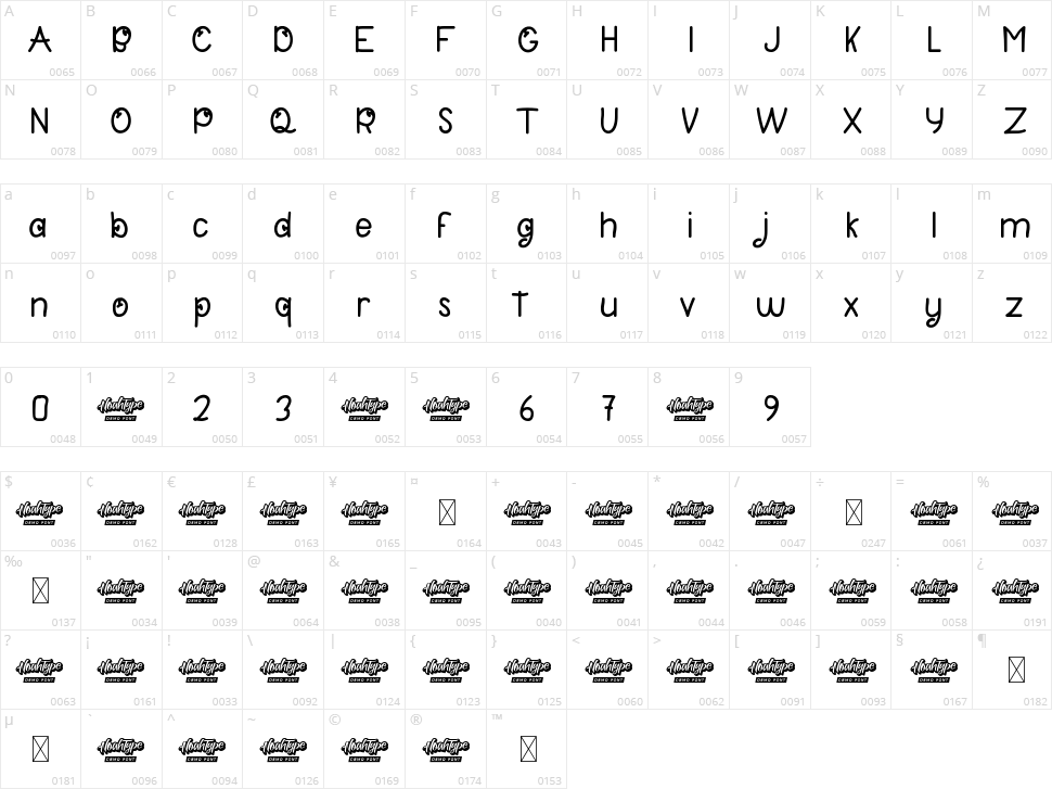 Back Green Character Map