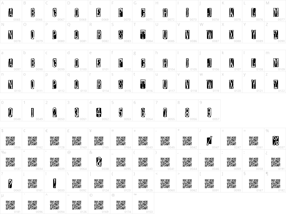 Band Stand Character Map