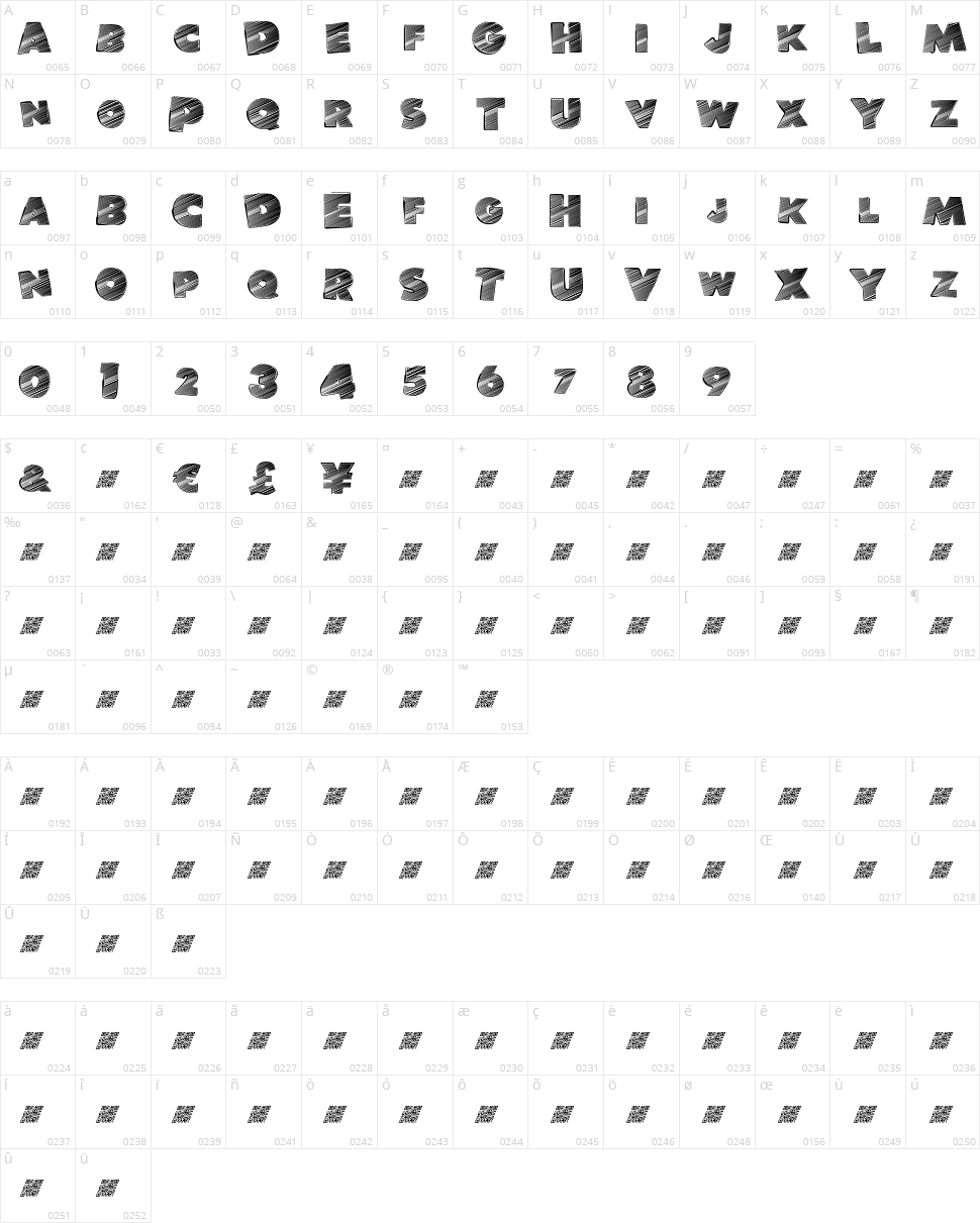 Banlieue Disco Character Map