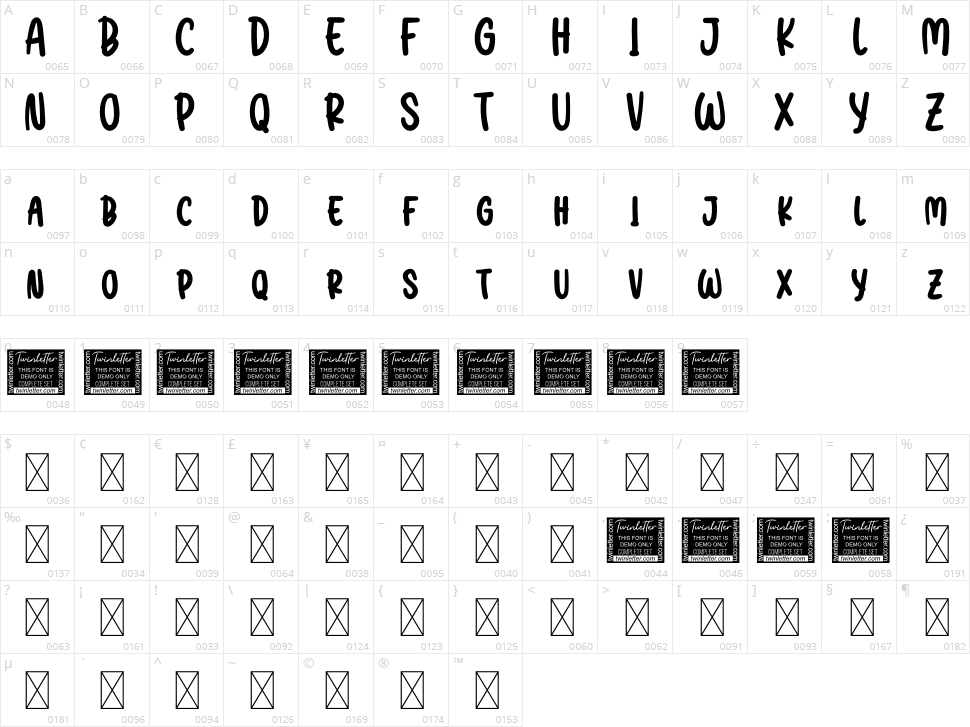 Barbeque Character Map