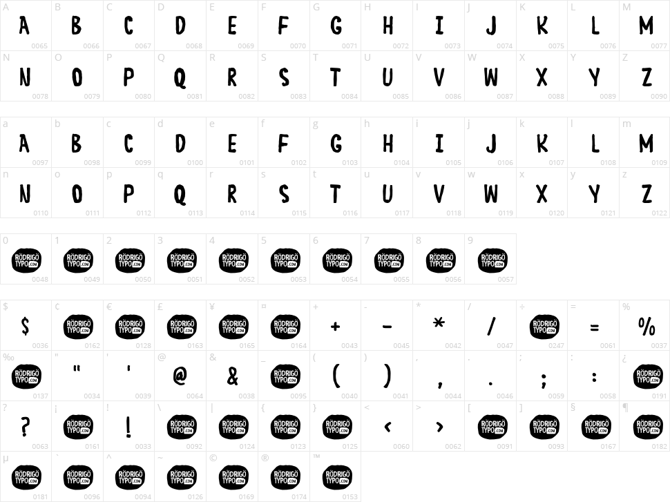 Barricada Character Map