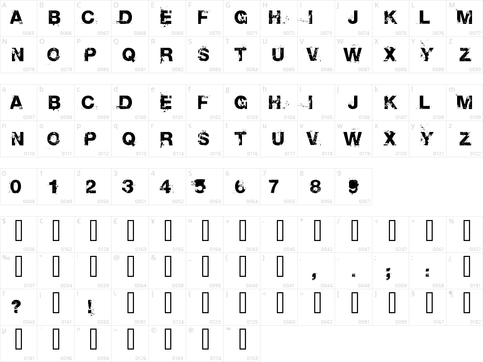Base 02 Character Map