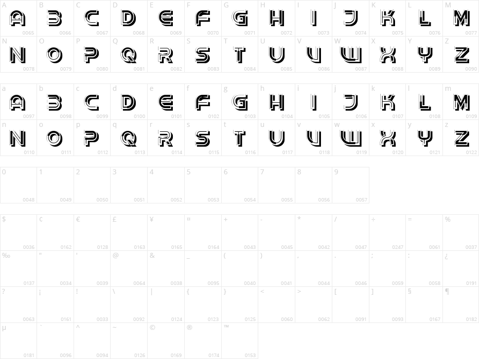 Basement Beats Character Map