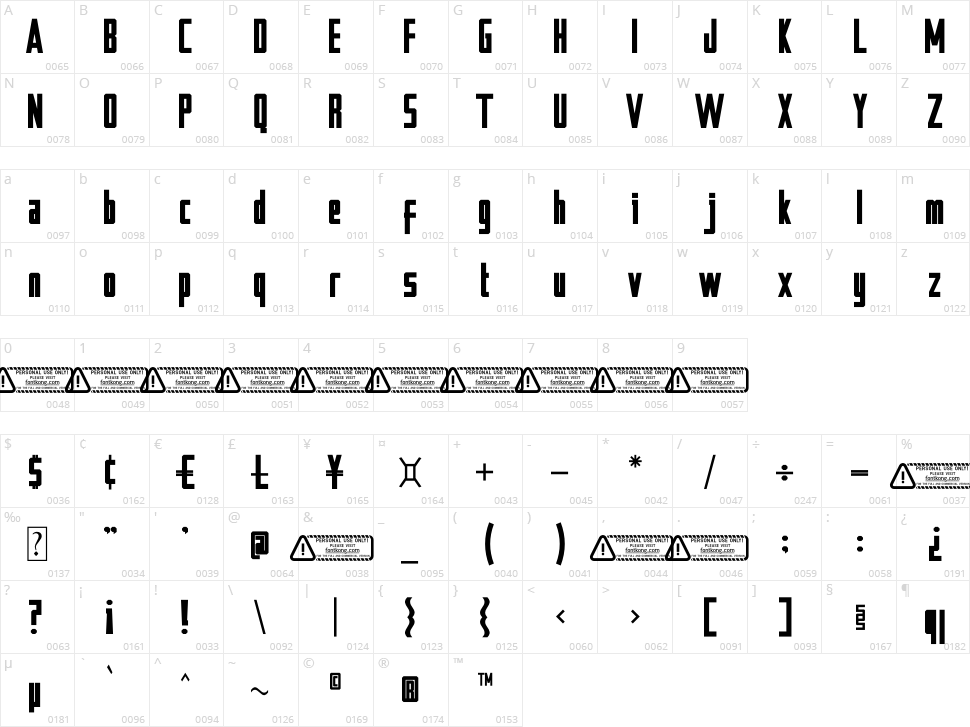 Battlechips Character Map
