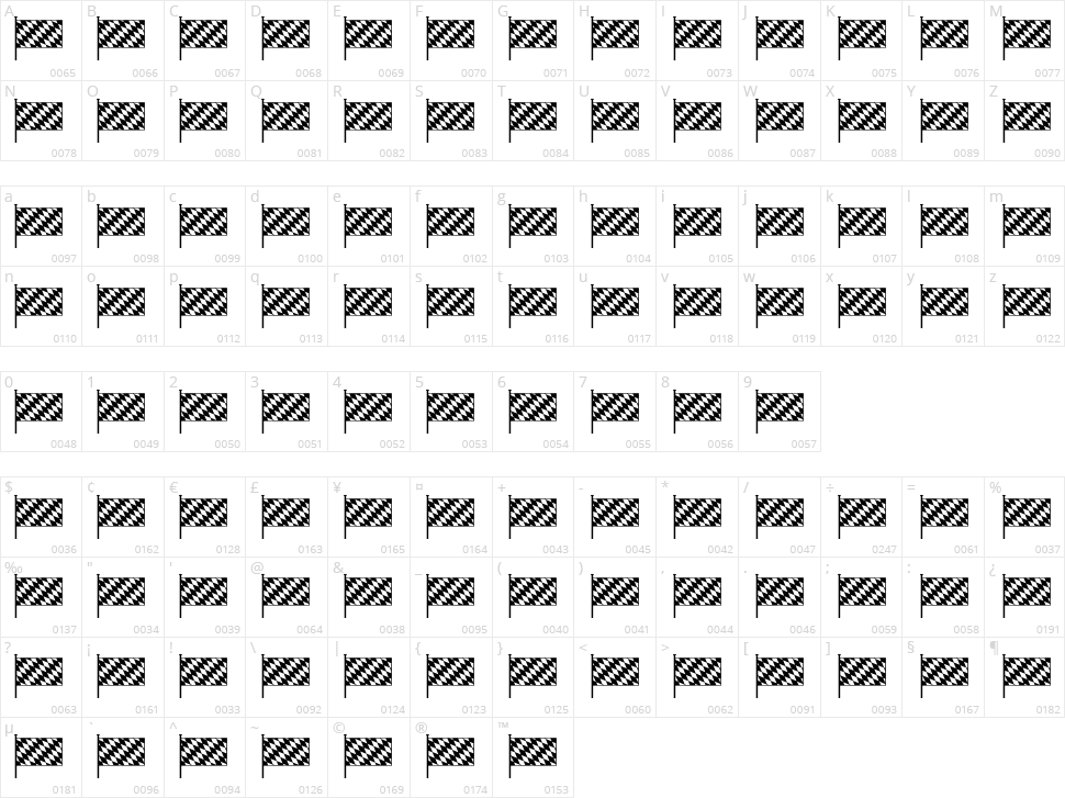 Bavaria Character Map