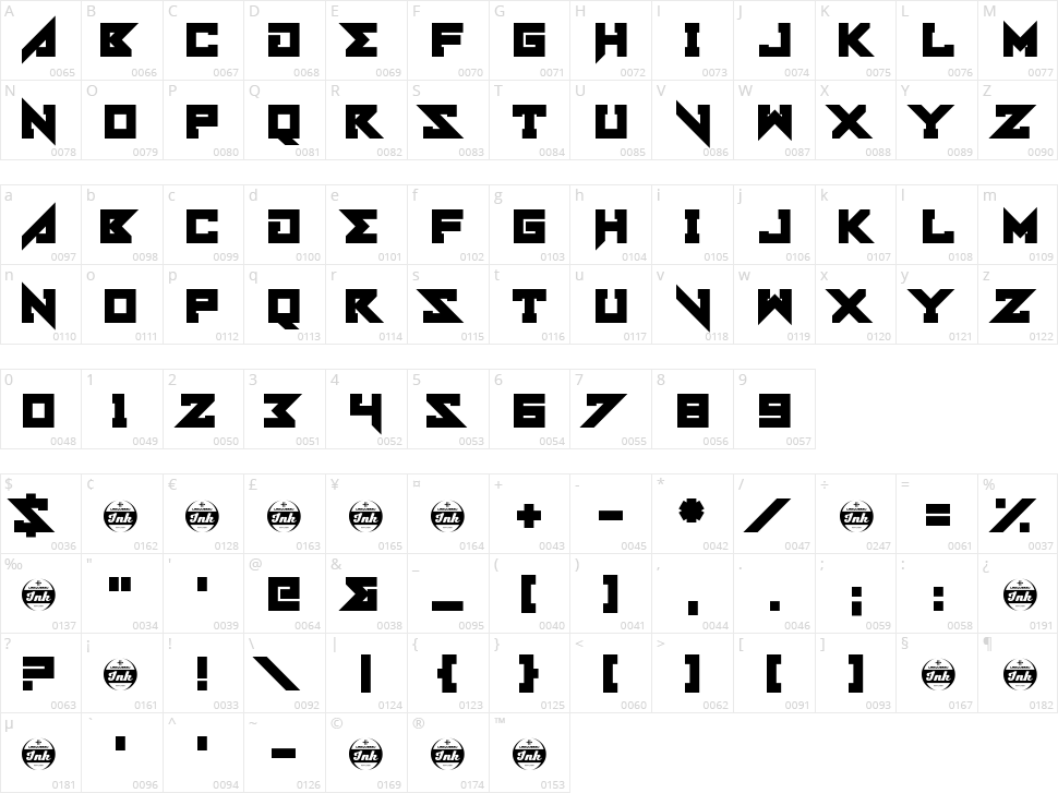 Be A St. Character Map