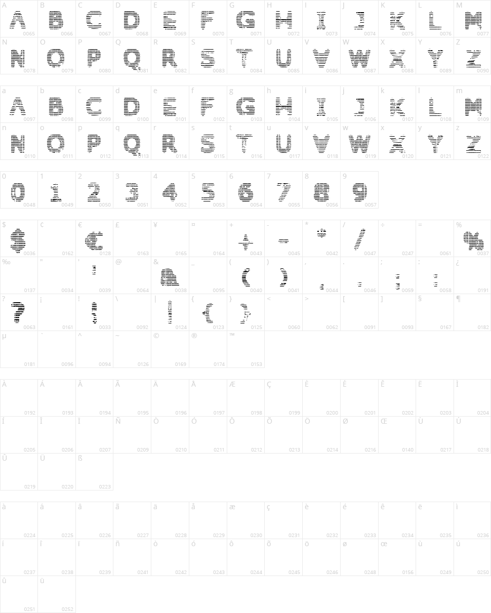 Behind Dirty Blinds Character Map