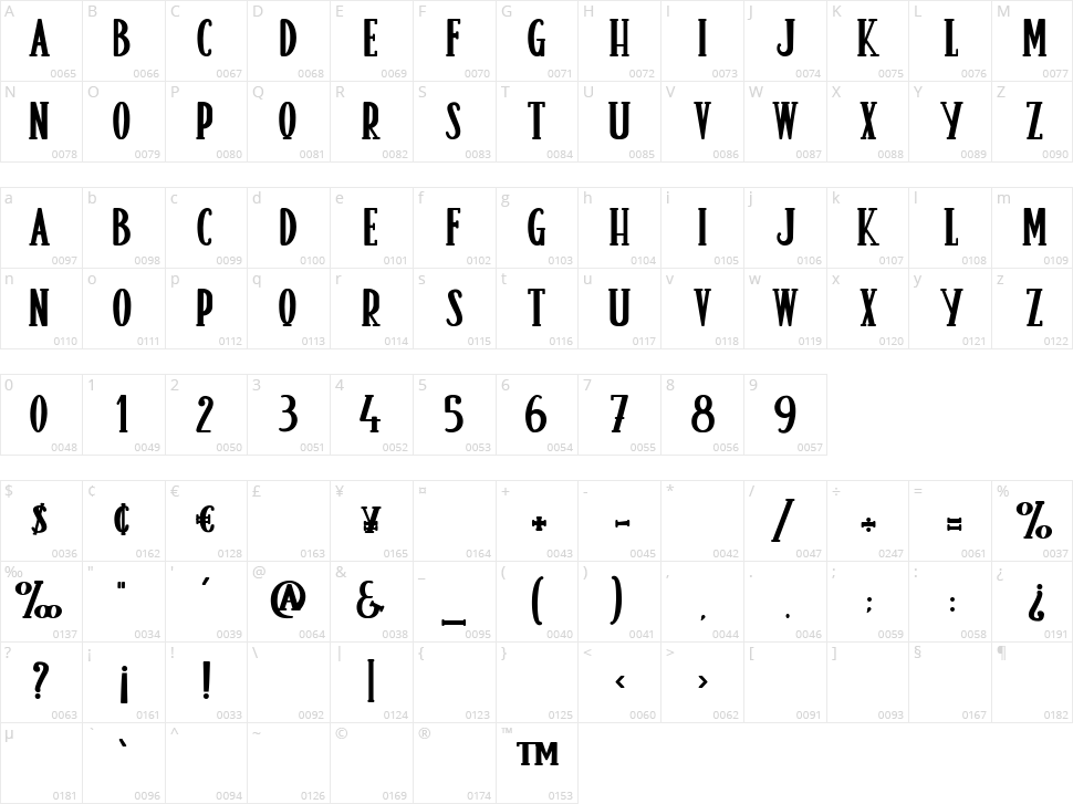 Bien Dans Mon Slip Character Map