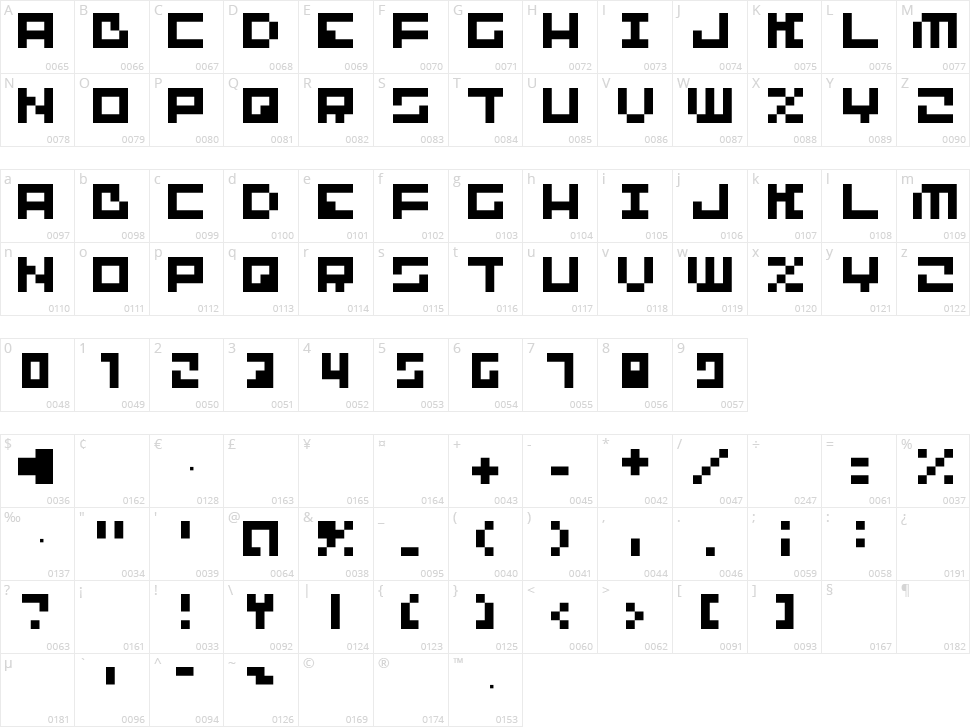 Bit-01: Cube 16 Remix Character Map