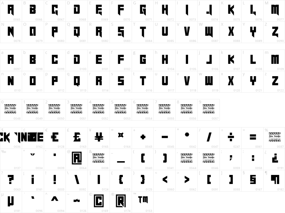 Black Indie Character Map