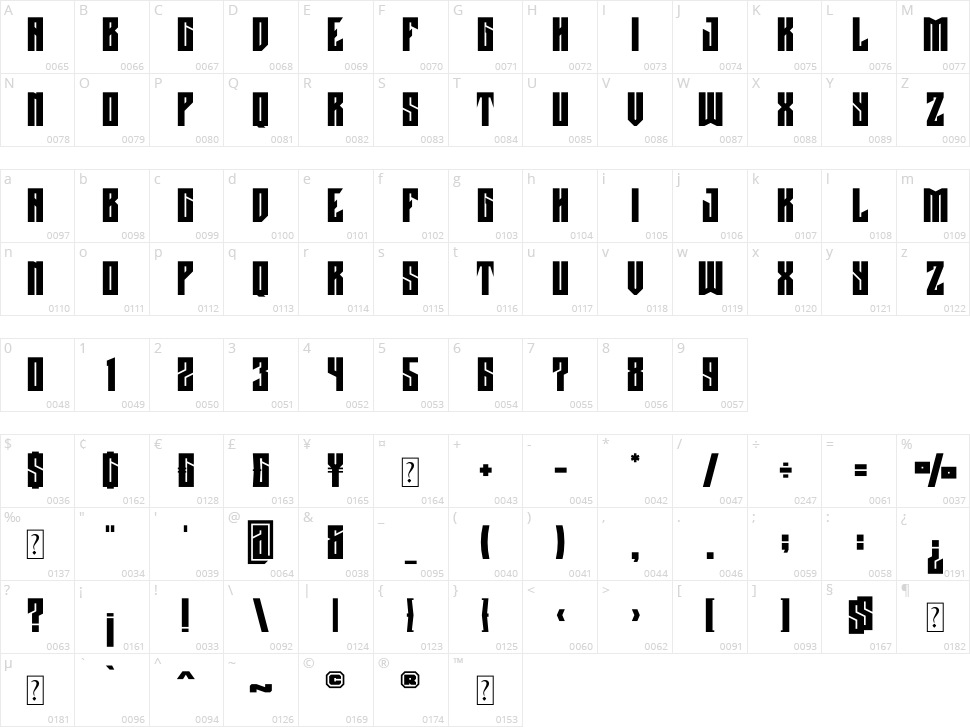 Black Mustang Character Map