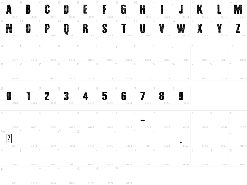 Black Jeans Character Map