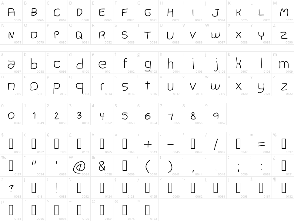 Black Pine Trees Character Map