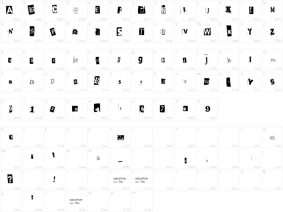 BlackCasper Character Map