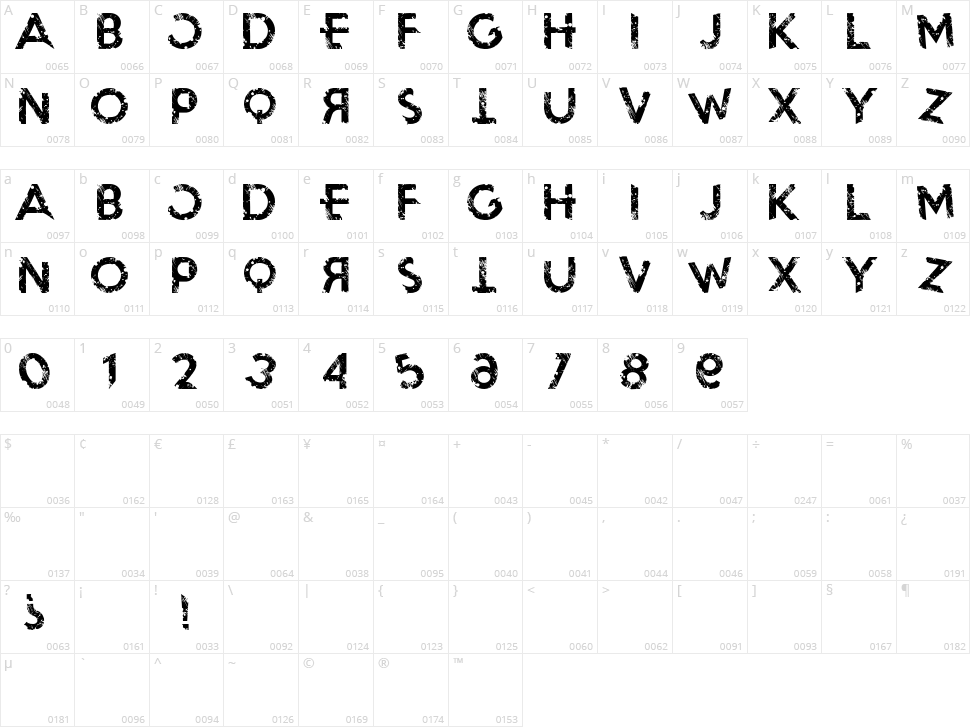 Blackout Morning Character Map