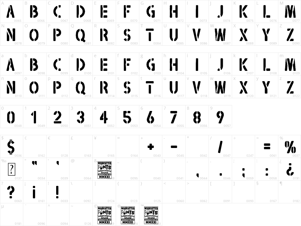 Blackshirts Character Map