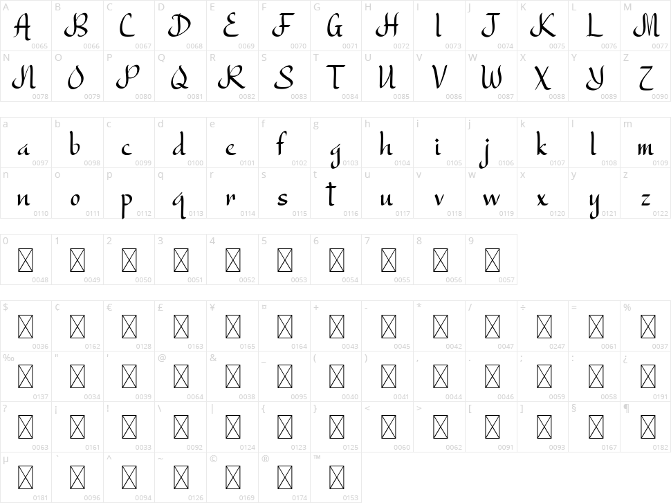 Blessed Eid Character Map