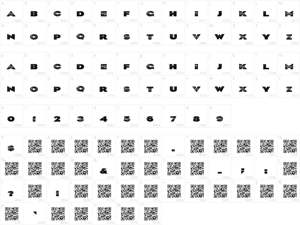 BlkLite Character Map
