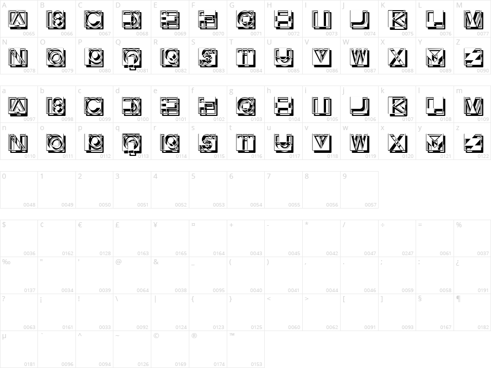 Bombay Character Map