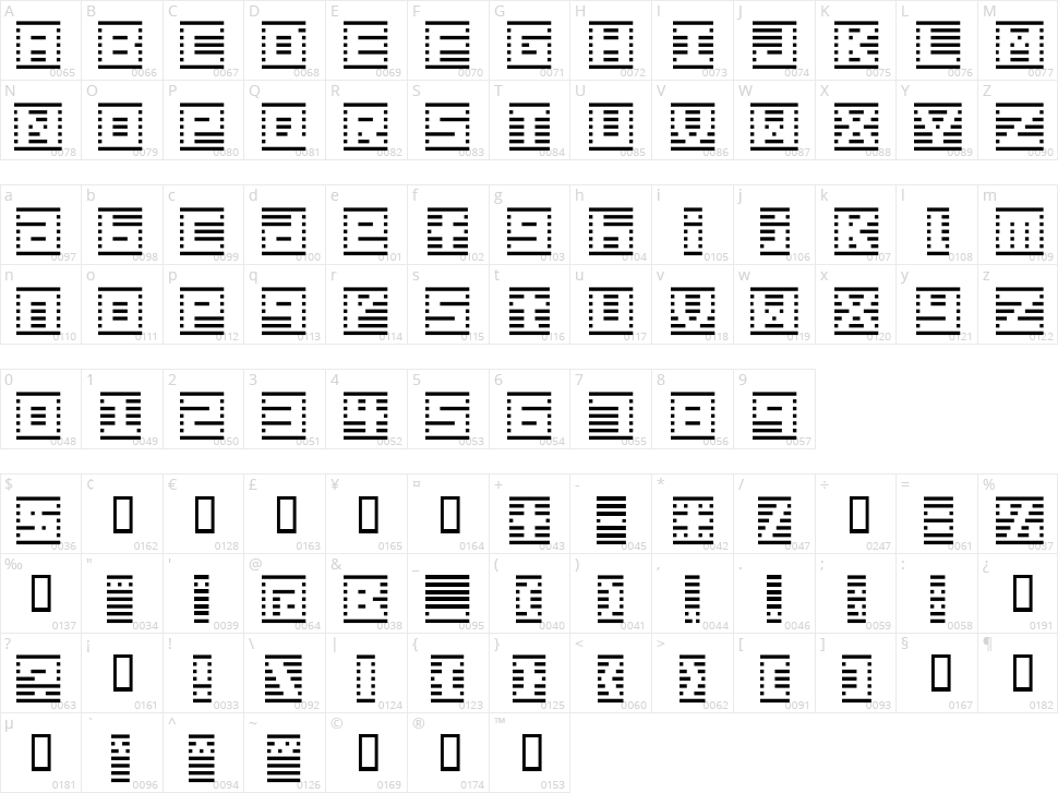 Border 7 Character Map