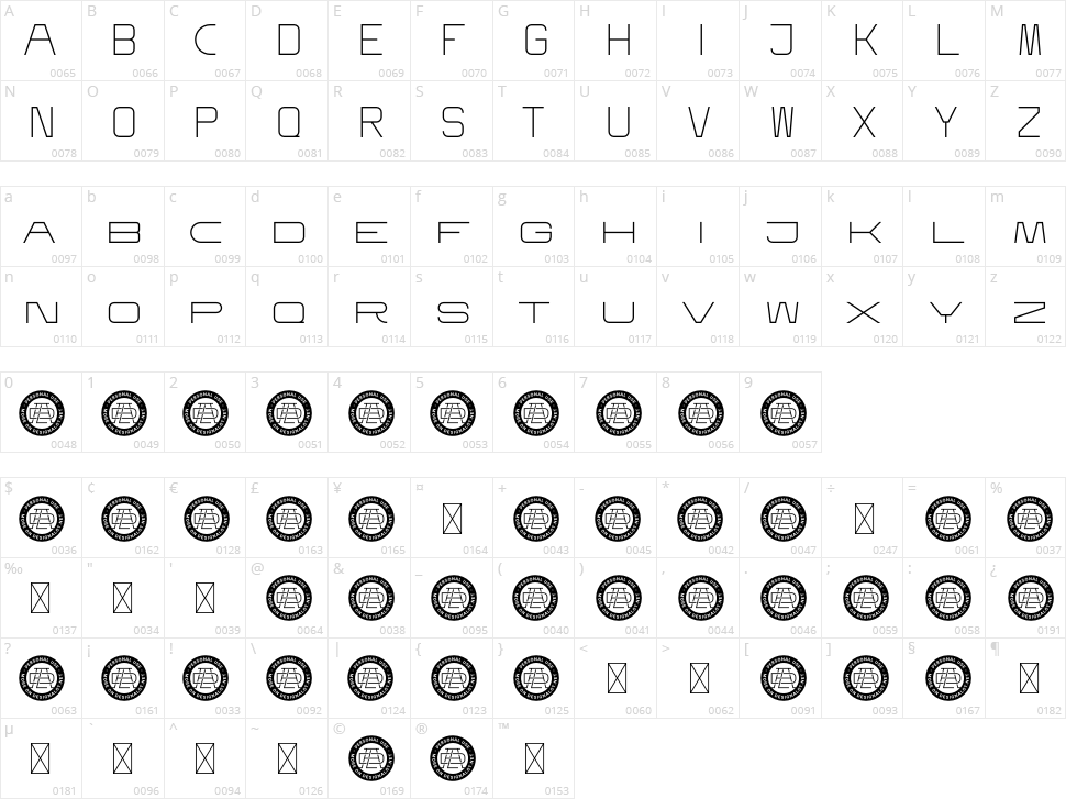 Brandogram Character Map