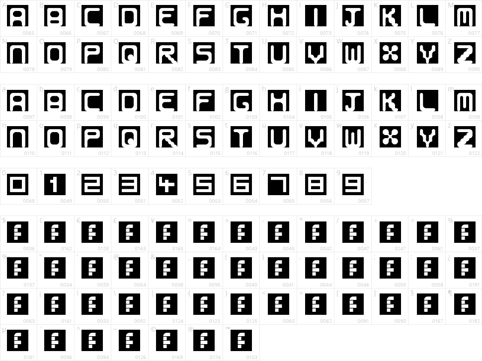 Bubble Border Character Map