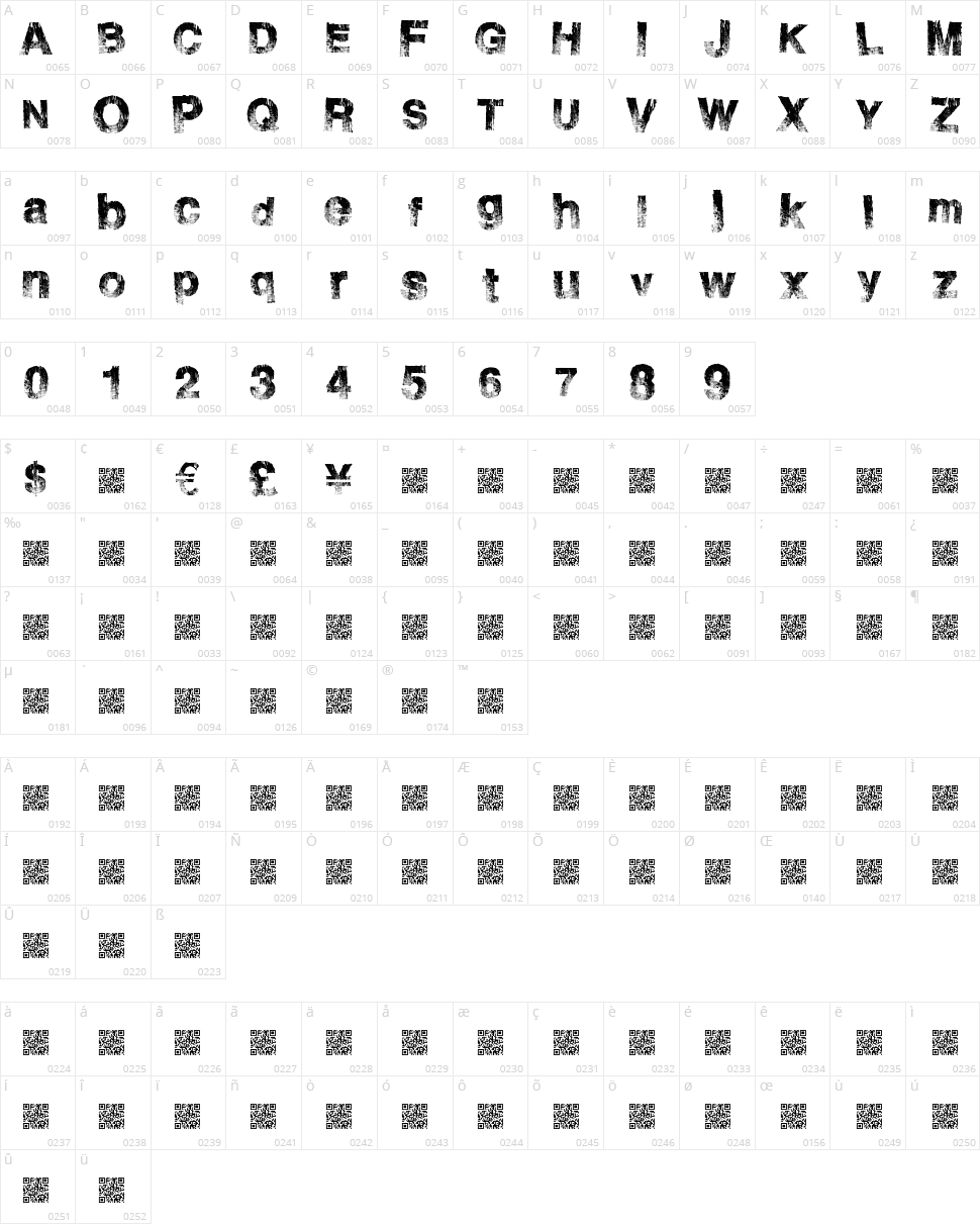Burn Side Character Map