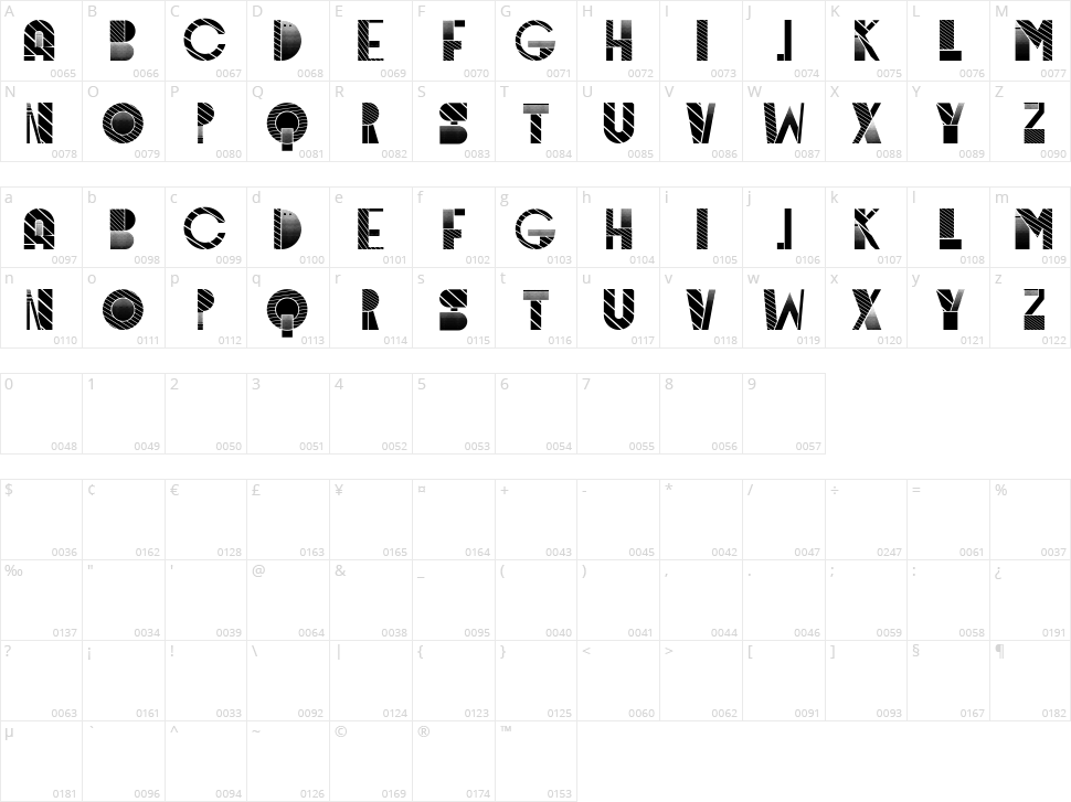 Candy Stick Character Map