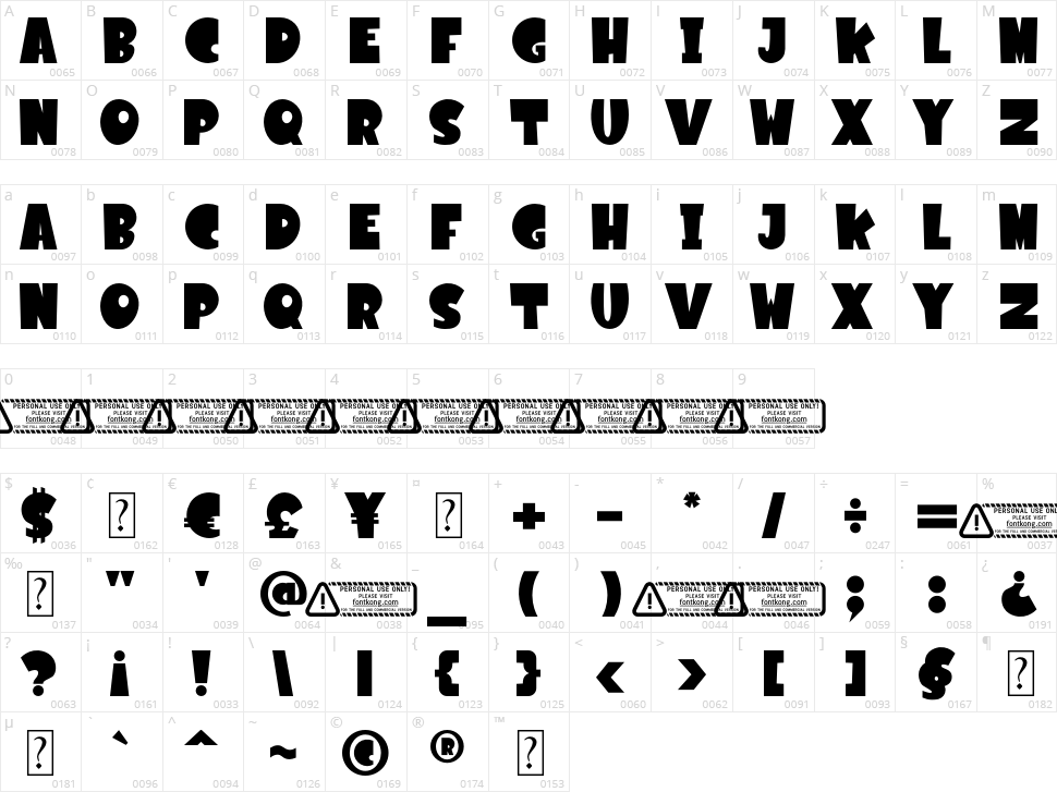Cartoon Character Map
