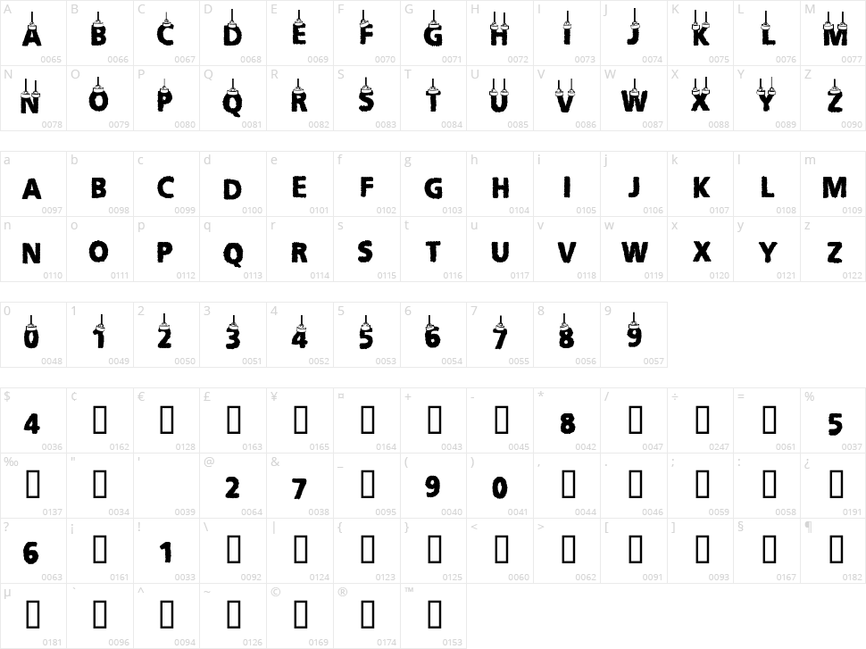 CF Christmas Letters Character Map