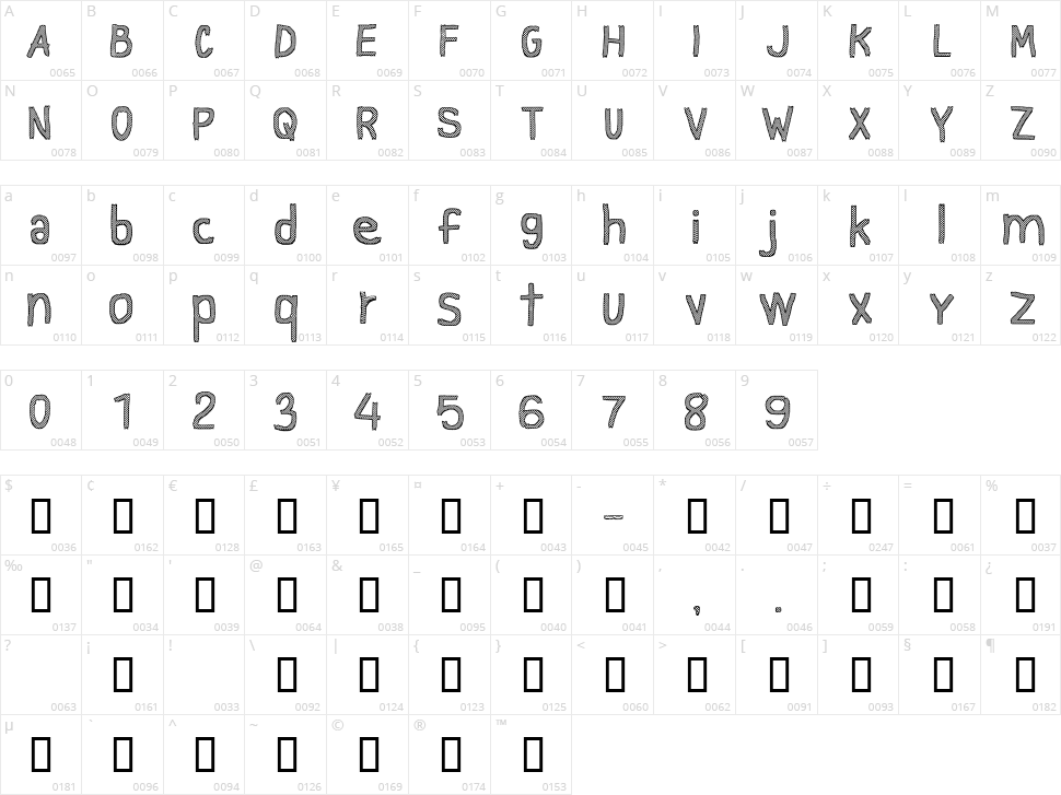 CF Gray Texture Character Map