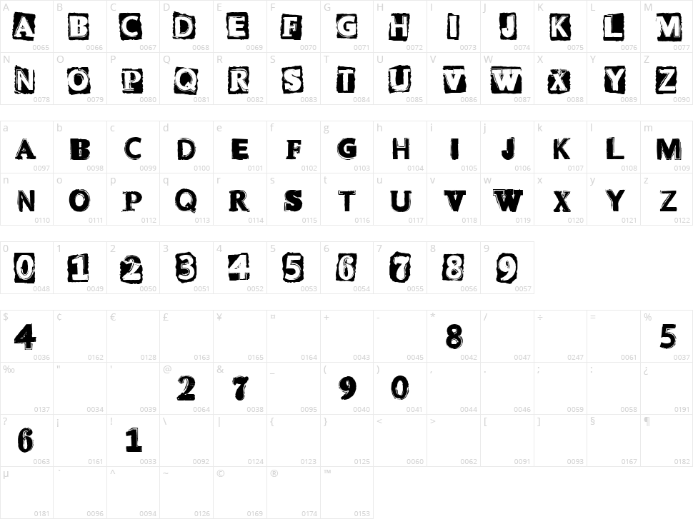 CF Punk Attitude Character Map