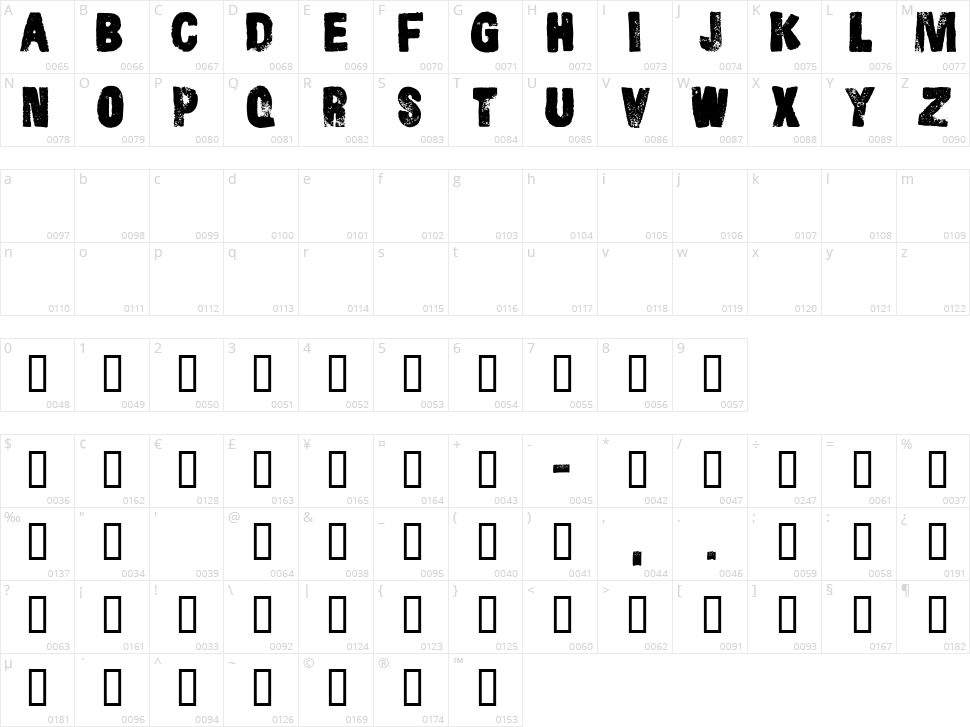 CF Snowboard Project Character Map
