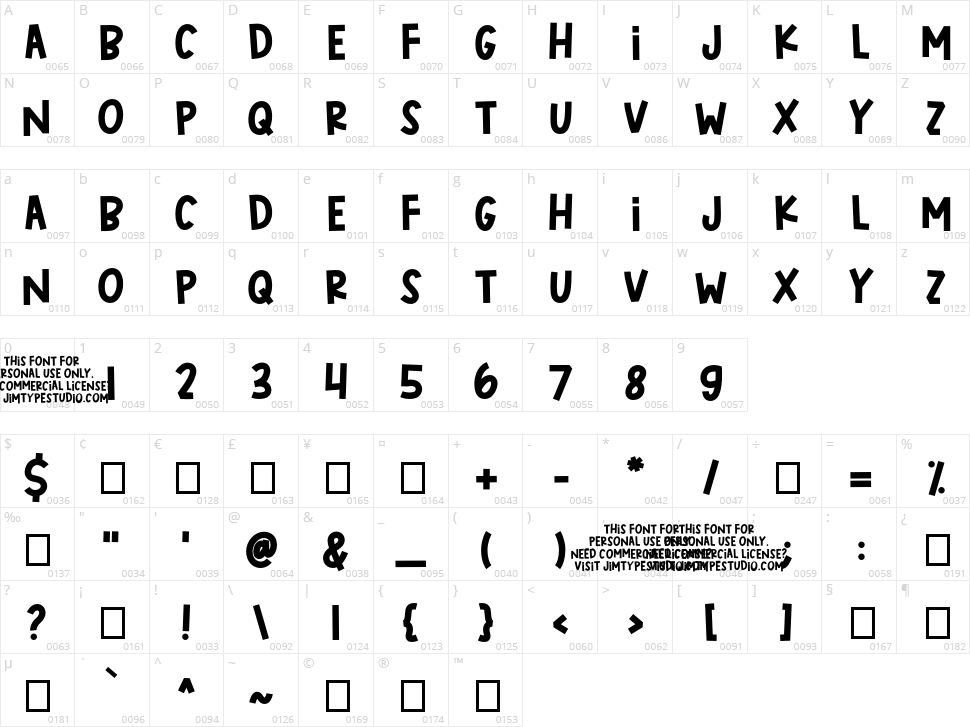 Cheeky Chic Character Map