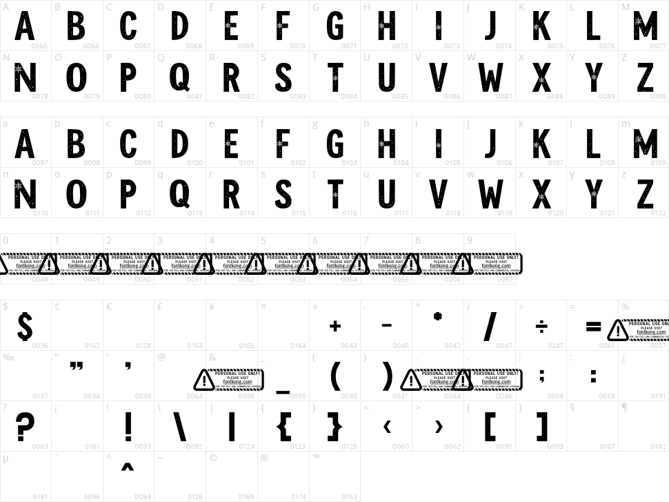 Christmas Snow Character Map