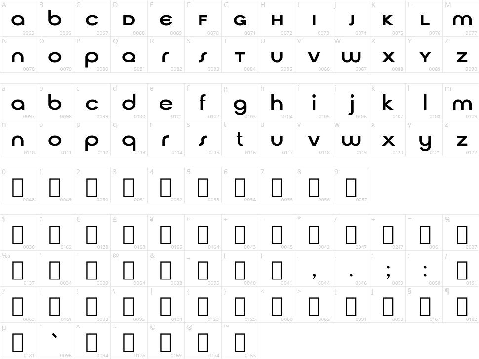 Cirqua Character Map